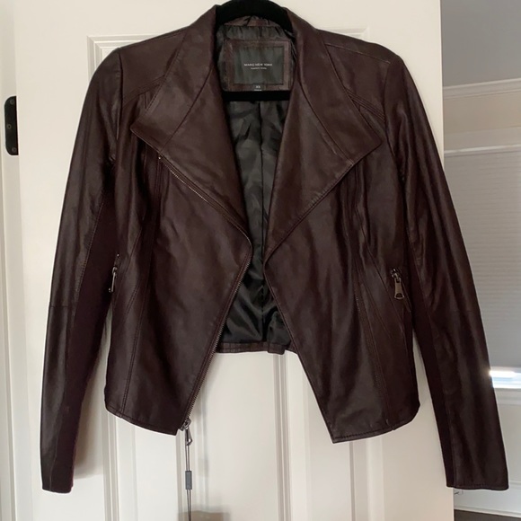 Andrew Marc Brown Leather Jacket - Picture 1 of 3